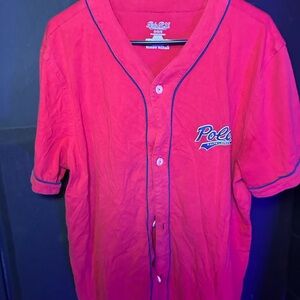 Polo Ralph Lauren Red Baseball Shirt
